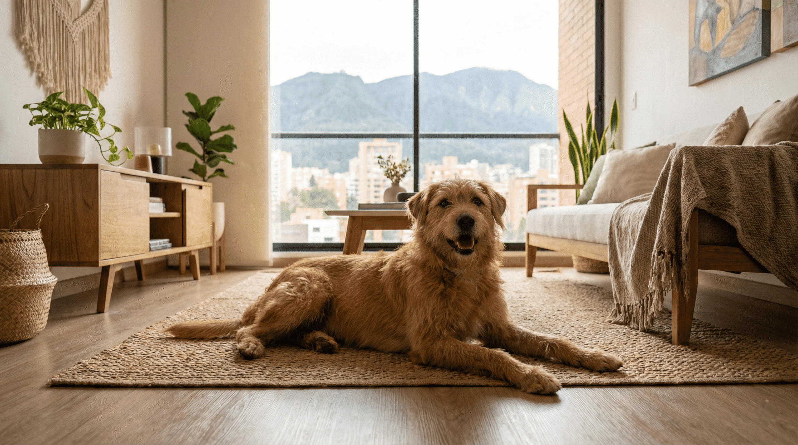 Gato tranquilo en apartamento pet friendly