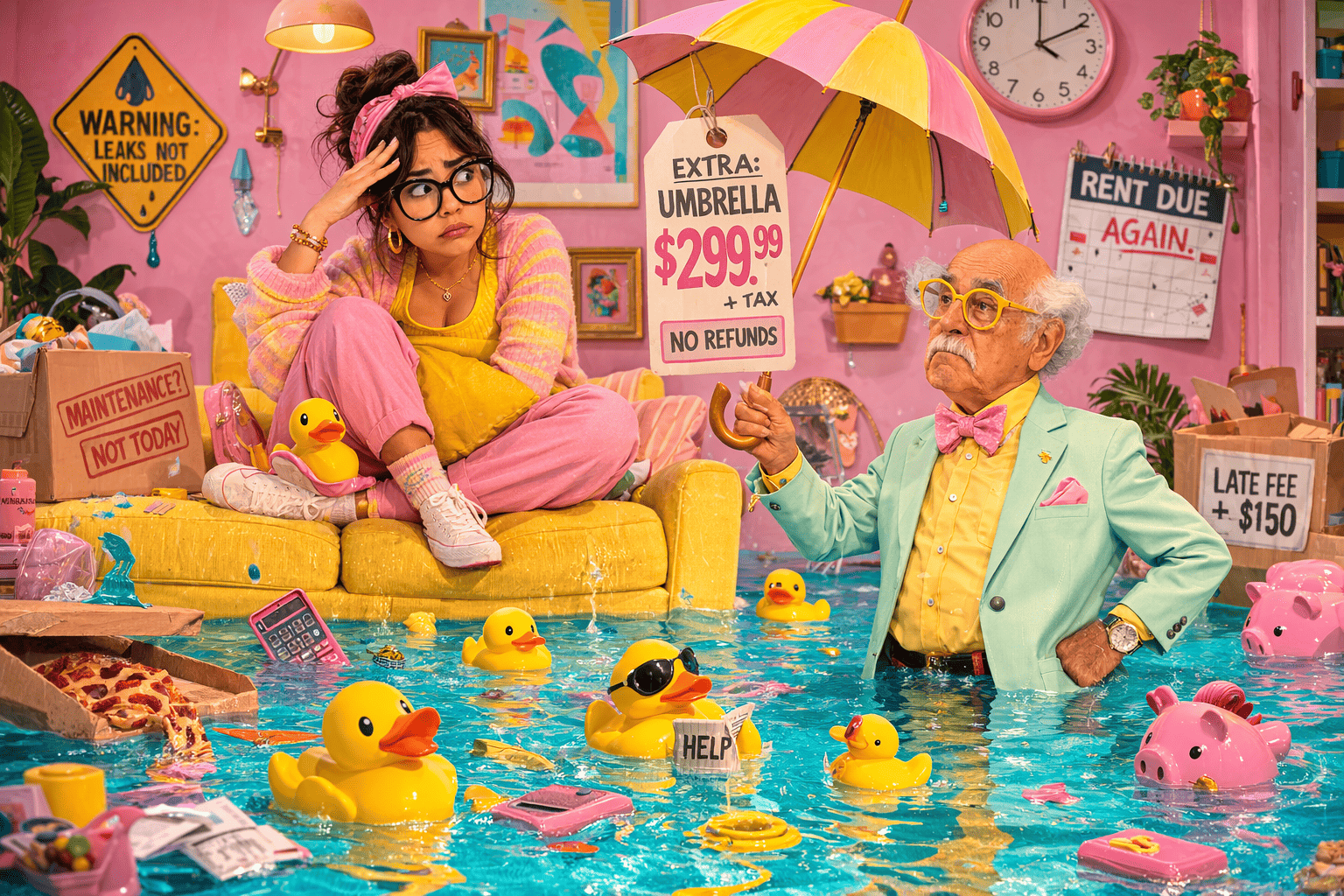 Inundación por tubo roto y trampa en el contrato de arrendamiento